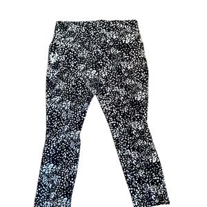 Slim Factor by Investment Size W large, black and white speckled ankle pants